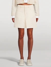 Monogram Jacquard Denim Skirt
