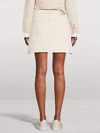 Monogram Jacquard Denim Skirt