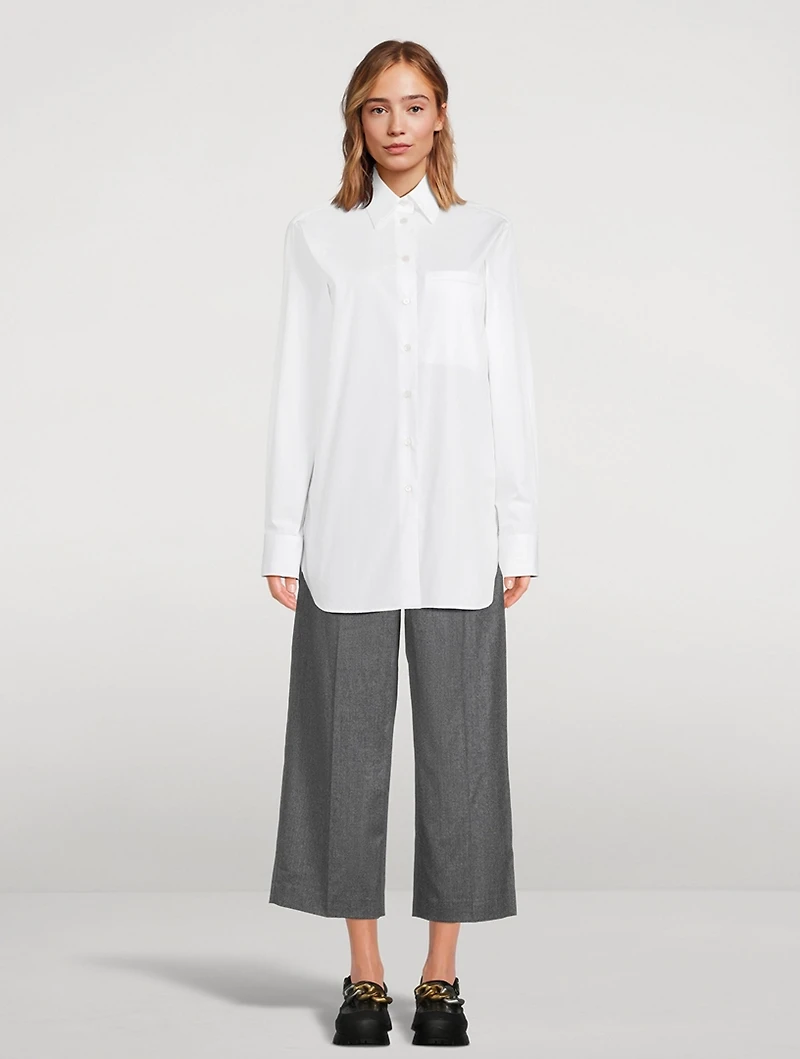Poplin Shirt With Horse-Print Insert