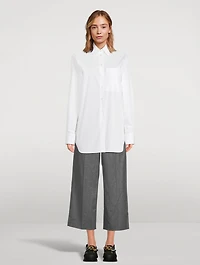 Poplin Shirt With Horse-Print Insert