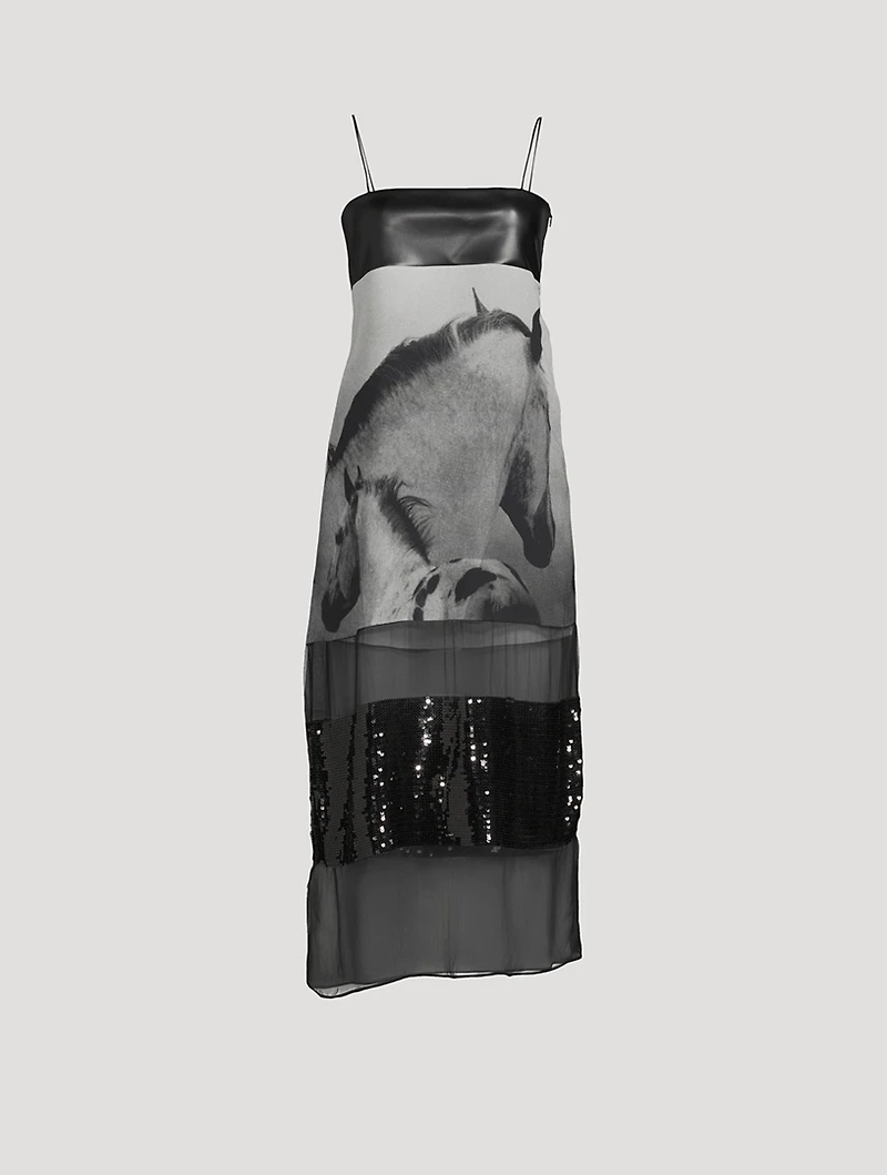 Mixed-Media Slip Dress Horse Photography Print