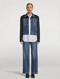 Twill Panelled Denim Jacket