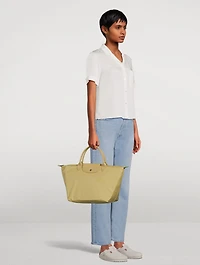 Medium Le Pliage Green Top Handle Bag