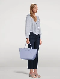 Medium Le Pliage Green Top Handle Bag