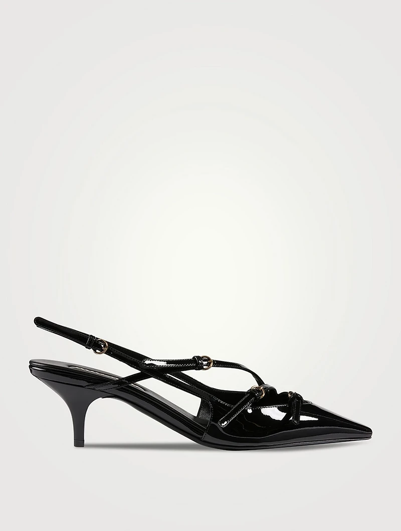 Patent Leather Slingback Pumps