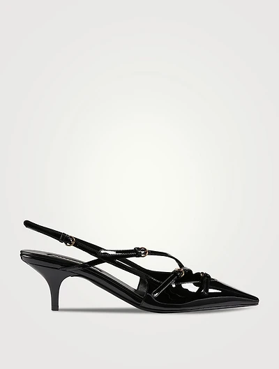 Patent Leather Slingback Pumps