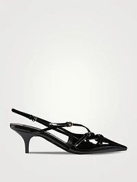 Patent Leather Slingback Pumps