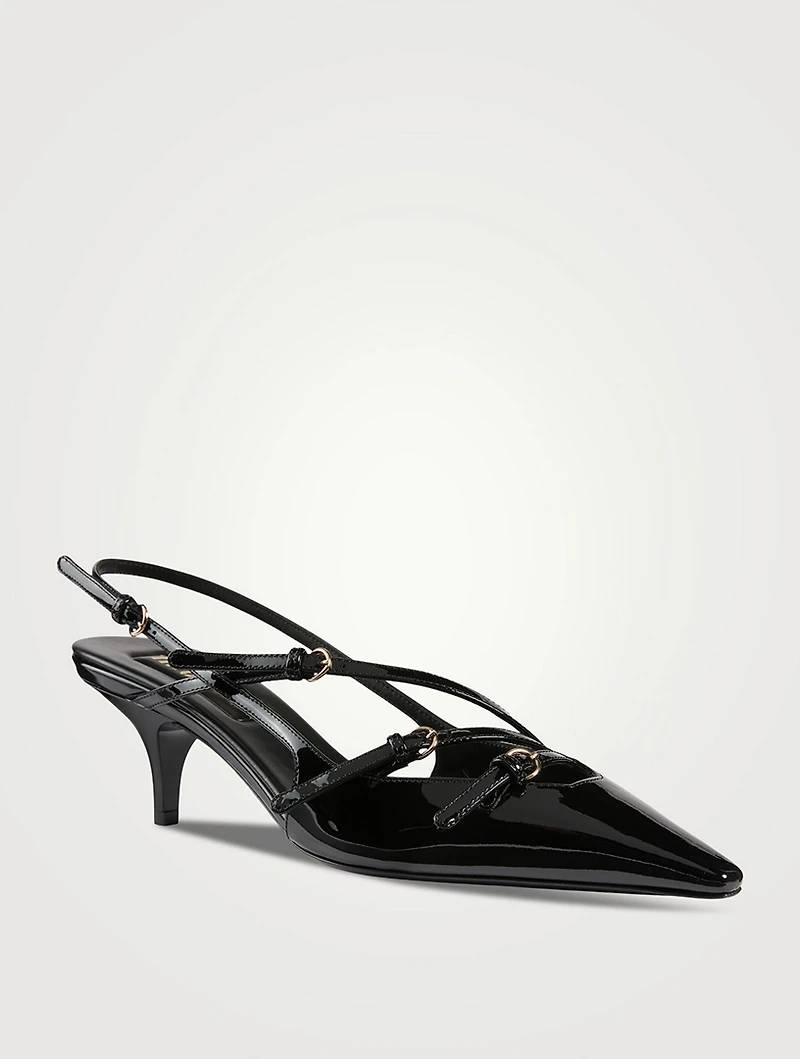Patent Leather Slingback Pumps