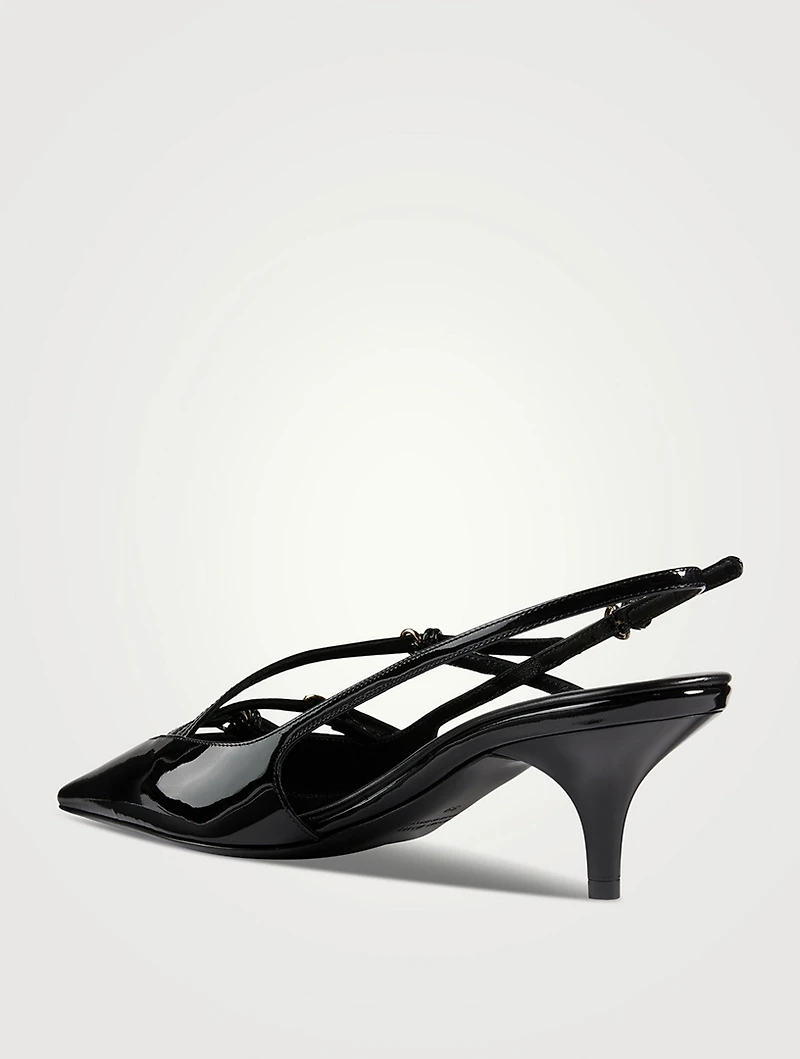 Patent Leather Slingback Pumps