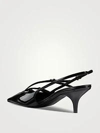 Patent Leather Slingback Pumps