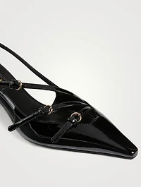 Patent Leather Slingback Pumps