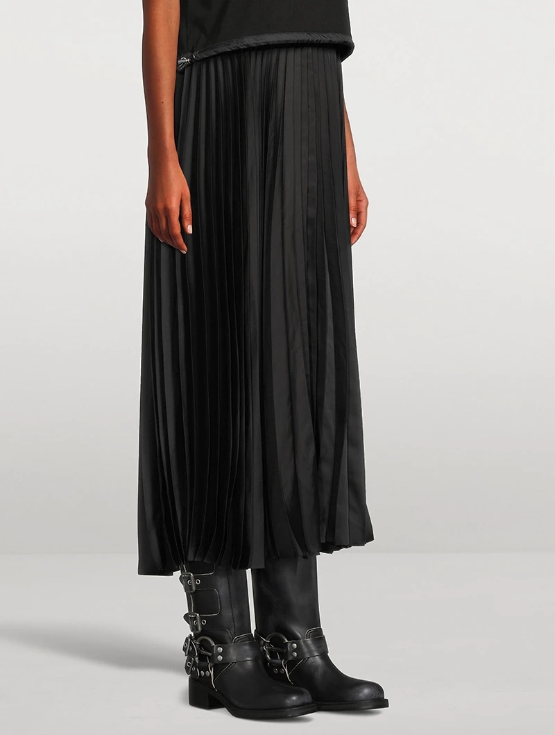 Buckle Leather Mid-Calf Boots