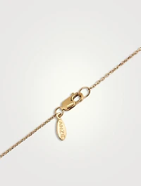 Love Letter 14K Gold A Initial Pavé Diamond Necklace