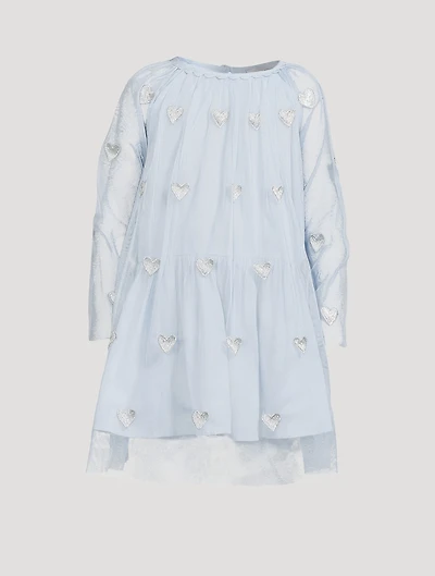 Glittery Hearts Tulle Dress