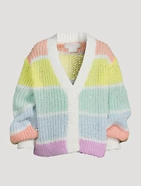 Rainbow V-Neck Cardigan