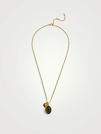 Talisman Cabochons Rock Crystal Necklace