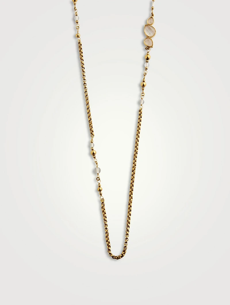 Cachemire Long Rock Crystal Necklace