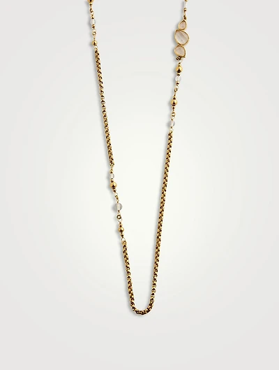Cachemire Long Rock Crystal Necklace