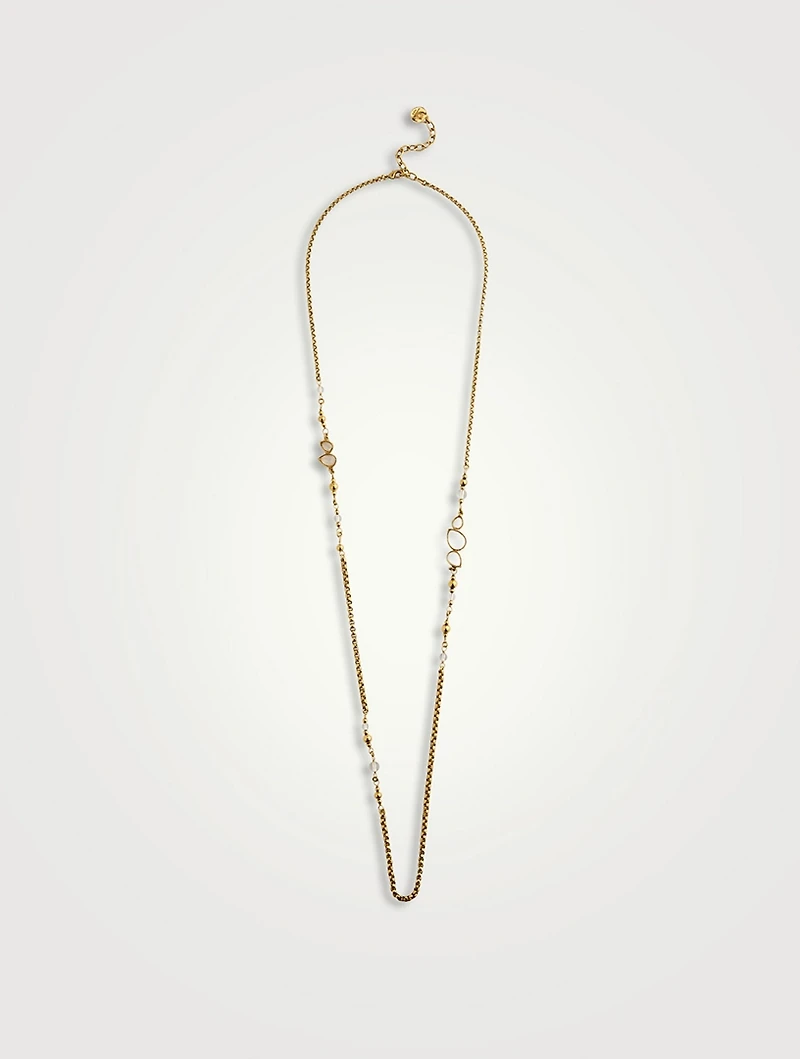 Cachemire Long Rock Crystal Necklace