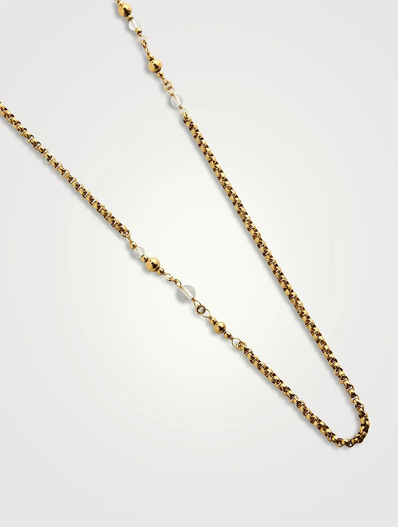 Cachemire Long Rock Crystal Necklace