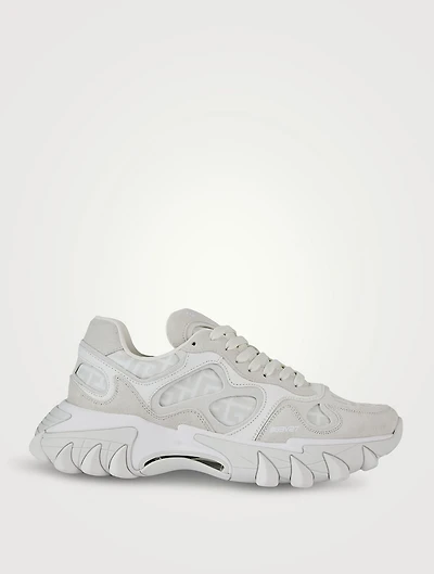 B-East Monogram Nylon And Leather Sneakers