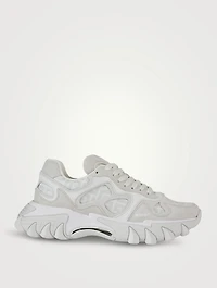 B-East Monogram Nylon And Leather Sneakers