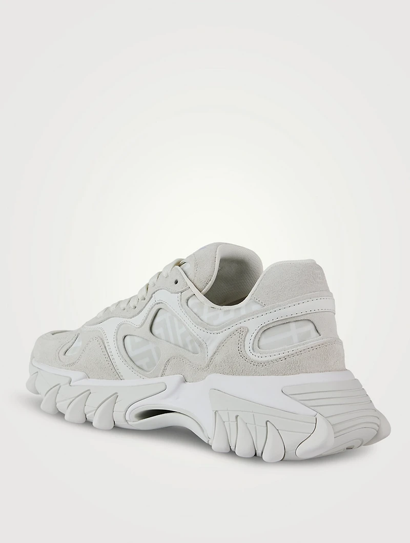 B-East Monogram Nylon And Leather Sneakers