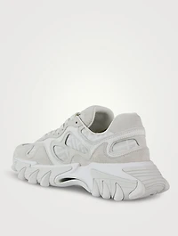 B-East Monogram Nylon And Leather Sneakers