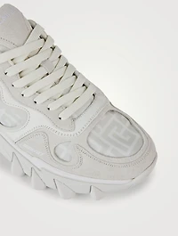 B-East Monogram Nylon And Leather Sneakers