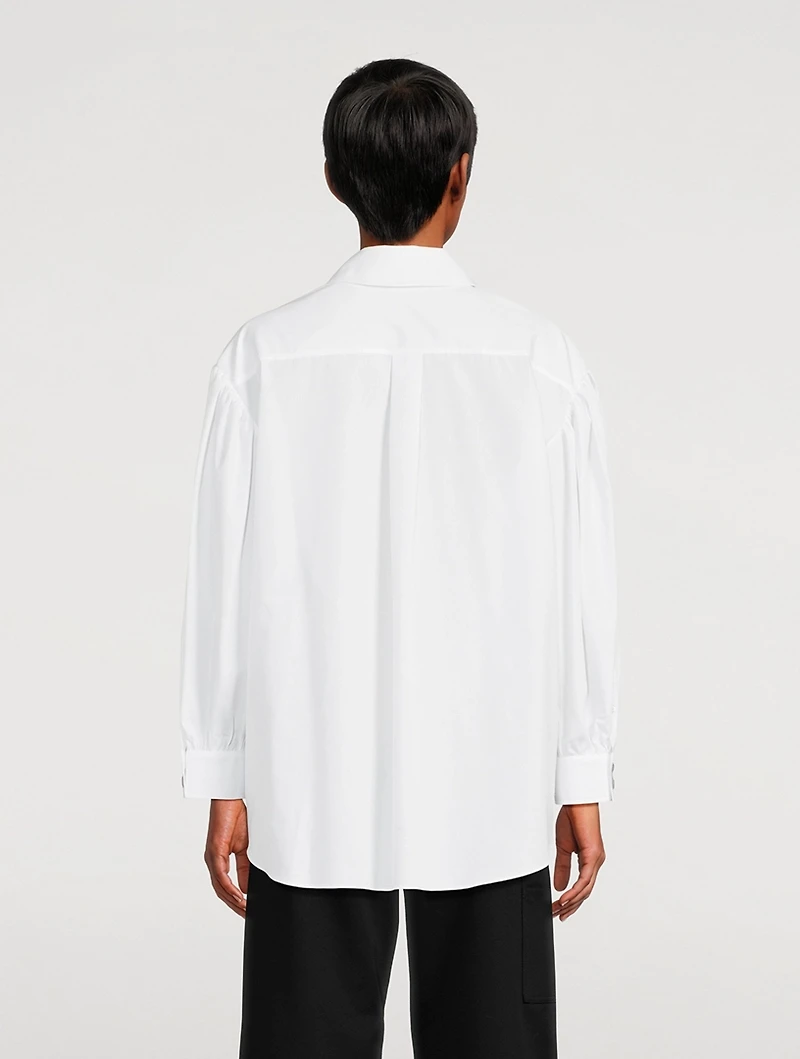 Puff-Sleeve Poplin Shirt