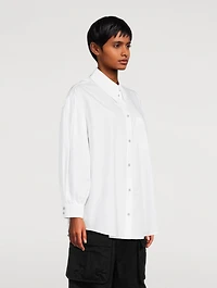 Puff-Sleeve Poplin Shirt