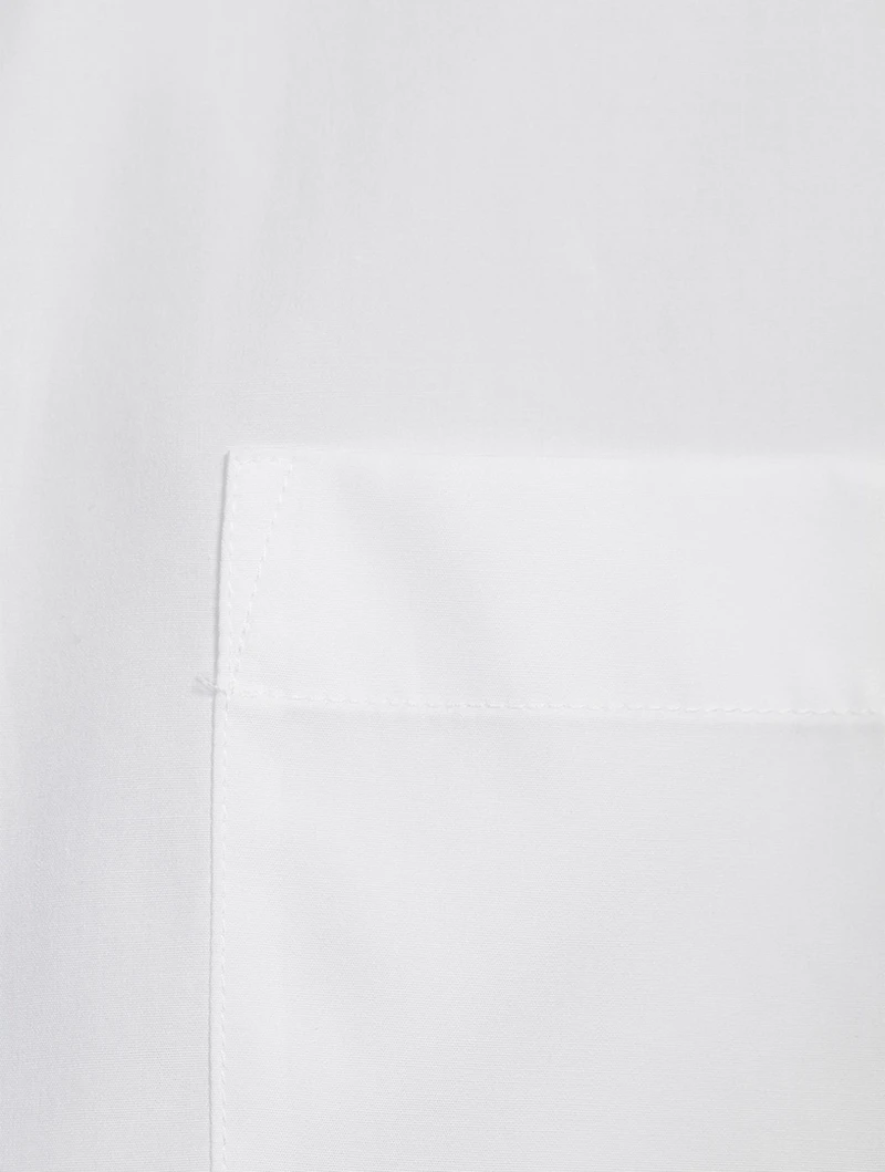 Puff-Sleeve Poplin Shirt