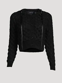 Bubble Bow-Trimmed Cardigan
