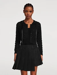 Bubble Bow-Trimmed Cardigan