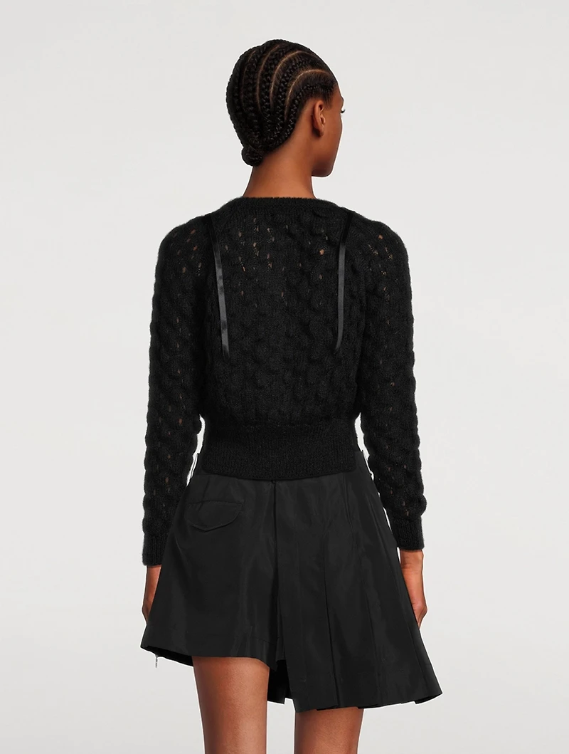 Bubble Bow-Trimmed Cardigan