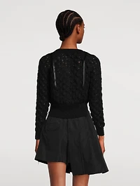 Bubble Bow-Trimmed Cardigan