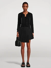 Bubble Bow-Trimmed Cardigan