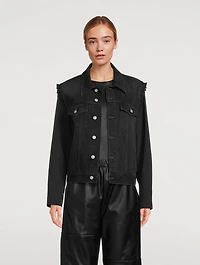 Denim And Wool Pinstripe Jacket