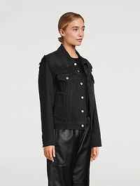 Denim And Wool Pinstripe Jacket