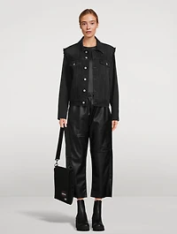 Denim And Wool Pinstripe Jacket