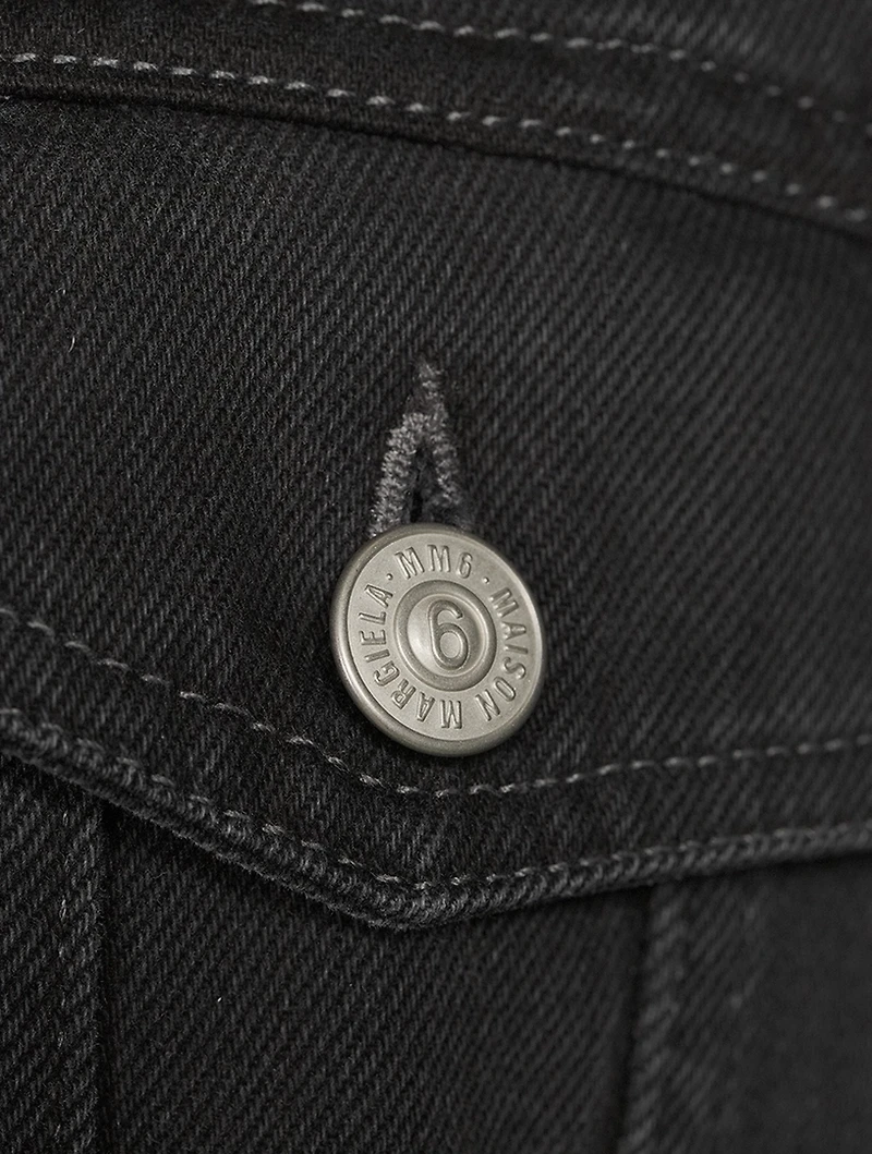 Denim And Wool Pinstripe Jacket