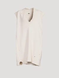 V-Neck Sweater Vest Dress