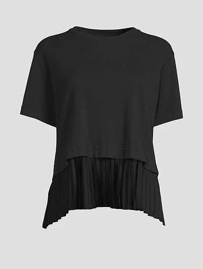 Layered Pleated Hem T-Shirt