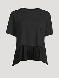 Layered Pleated Hem T-Shirt