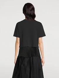 Layered Pleated Hem T-Shirt