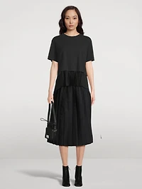Layered Pleated Hem T-Shirt