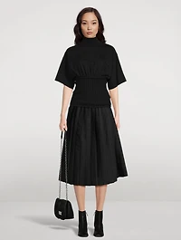 Short-Sleeve Turtleneck T-Shirt Sweater