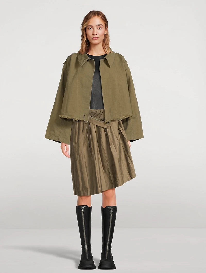 Pleated Midi Skirt
