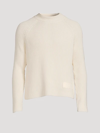Cotton And Wool Sweater With Label