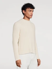 Cotton And Wool Sweater With Label
